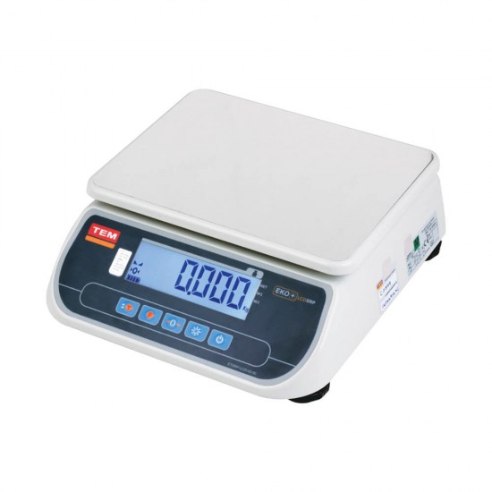 TEM SRP LCD onaylı tartım terazisi – 21×28 cm paslanmaz kefe ve arka aydınlatmalı ekran