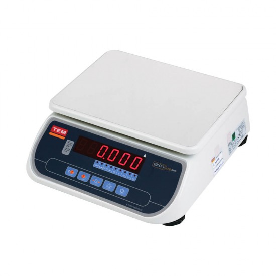 TEM SRP LED Tartım Terazisi – 3/6/15/30 kg, 21×28 cm paslanmaz kefe, LED ekran