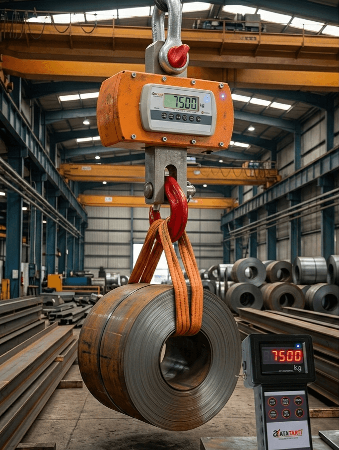 Vinç kantarlarında kullanılan askılı tartım loadcell sistemleri