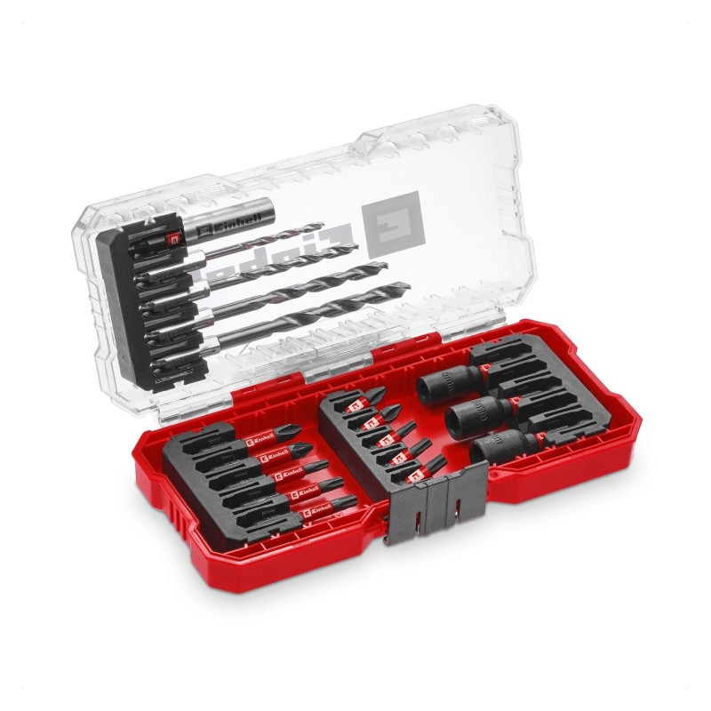 Einhell S-CASE 18 Parça Darbeli Bits ve Metal Delme Uç Seti 49108709 set içeriği