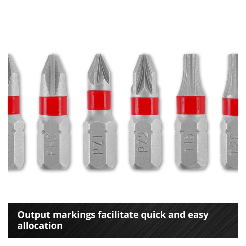 Einhell 11 Parça Cep Tipi Bits Uç Seti 25 mm 49118663 set içeriği