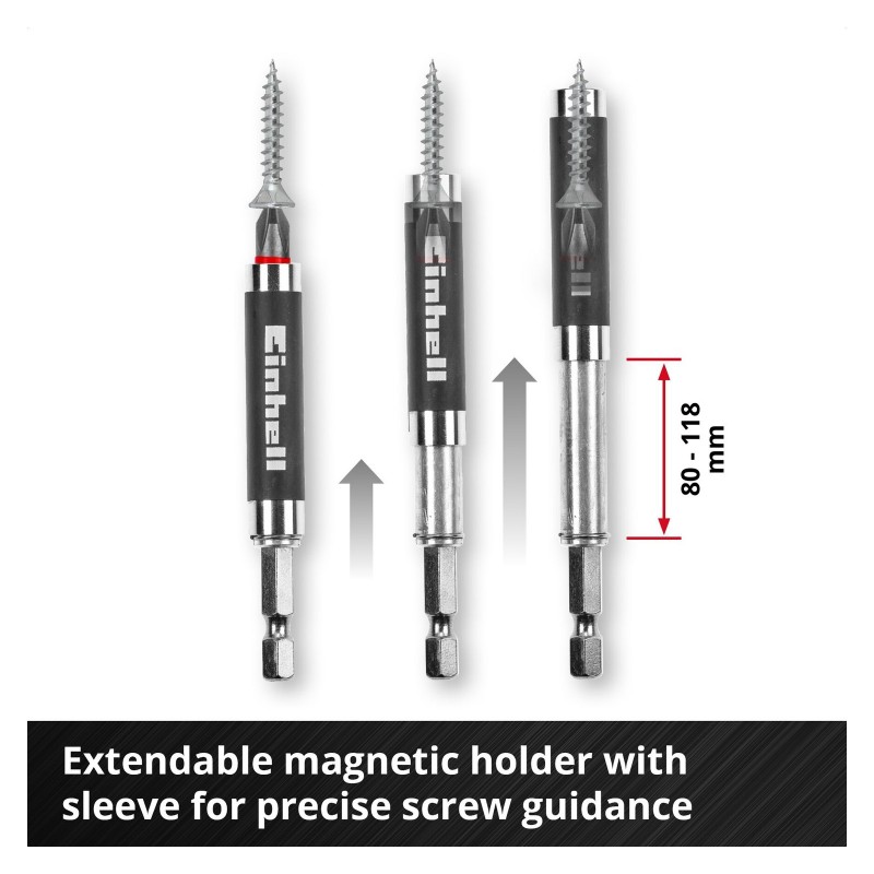 Einhell M-CASE 42 Parça Bits Uç ve Manyetik Tutucu Seti 49118953 set içeriği