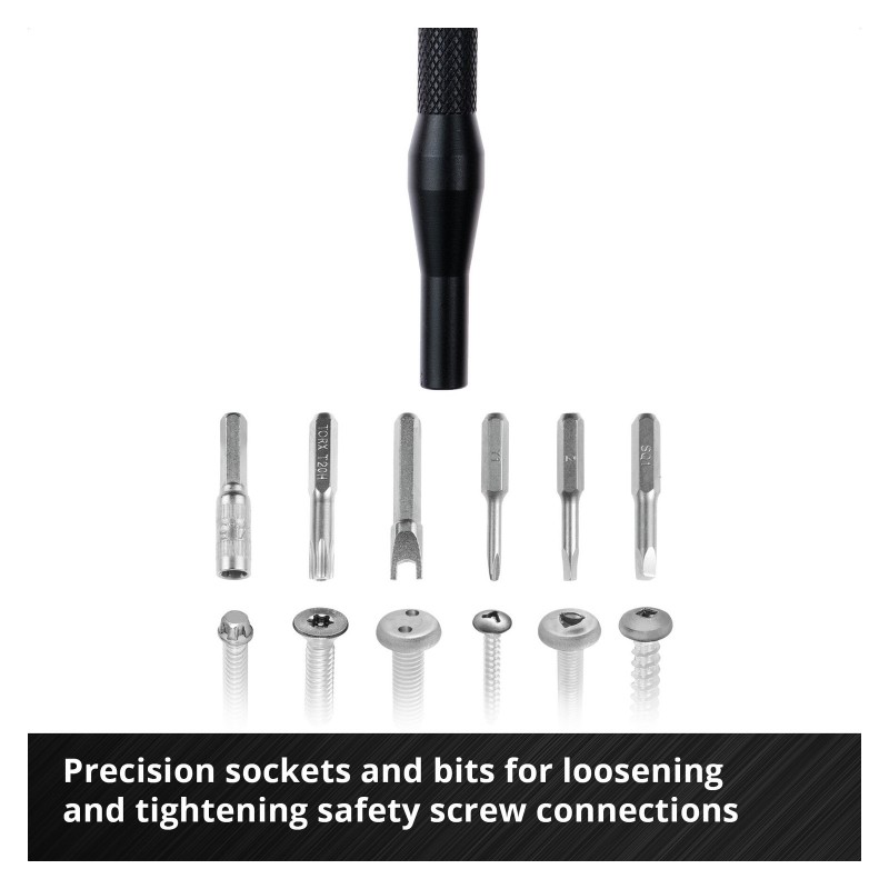Einhell 66 Parça Hassas Bits ve Elektronik Onarım Seti 49115030 set içeriği