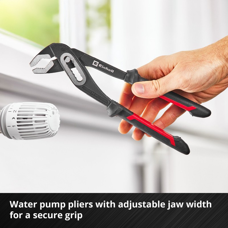 Einhell 49370527 Sekiz parçalı tesisatçı setinin aletli EVA içliği ve ambalajı