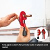 Einhell 49370527 Sekiz parçalı tesisatçı setinin aletli EVA içliği ve ambalajı