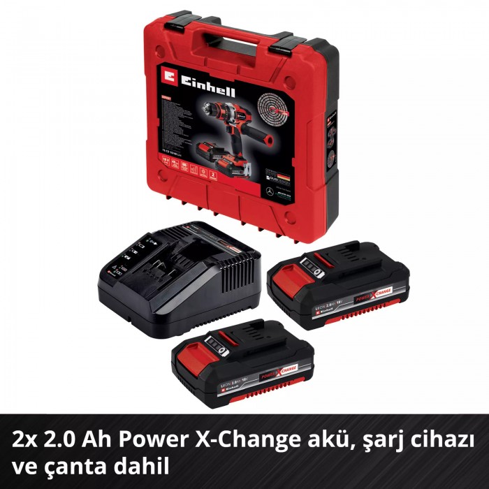 Einhell TE-CD 18/48 Li-i (2x2,0Ah) Akülü Darbeli Matkap/Vidalama