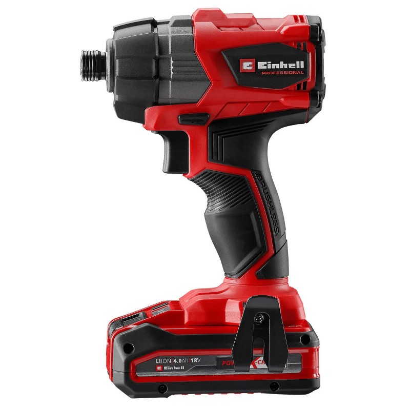 Einhell TP-CI 18 Li BL Kit 4.0 darbeli vidalama, 4,0 Ah akü, hızlı şarj cihazı ve taşıma çantası