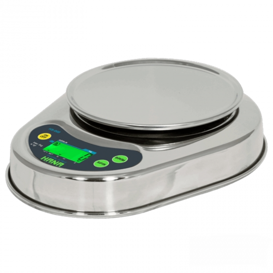 Hana HS-008 paslanmaz mutfak terazisi, 5 kg/1 g, kefe ve kase ile çift kullanım