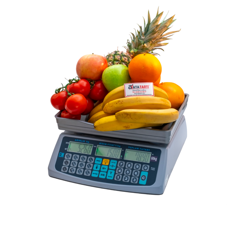 Betsa CEVA 1453 fiyat hesaplamalı terazi, backlight LCD ve paslanmaz/plastik kefe seçenekli