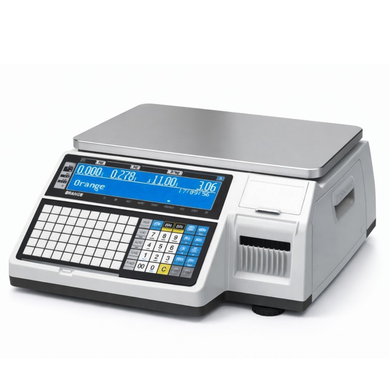CAS CL5200N-B boyunsuz etiket yazıcılı terazi (CAS CL 5200) ön görünüm
