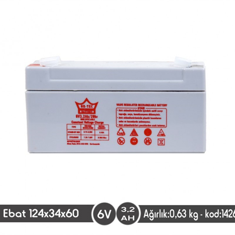 Kuru akü 6V 3.2 Ah