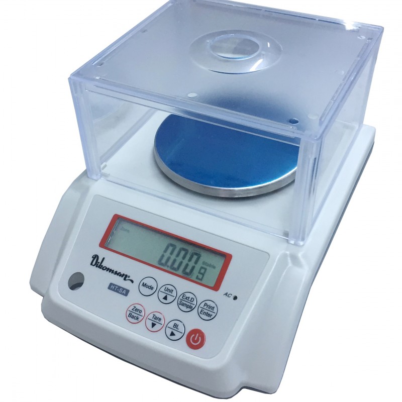 Dikomsan HT-SA 600 g hassas terazi, backlight LCD ve Ø116 mm paslanmaz kefe