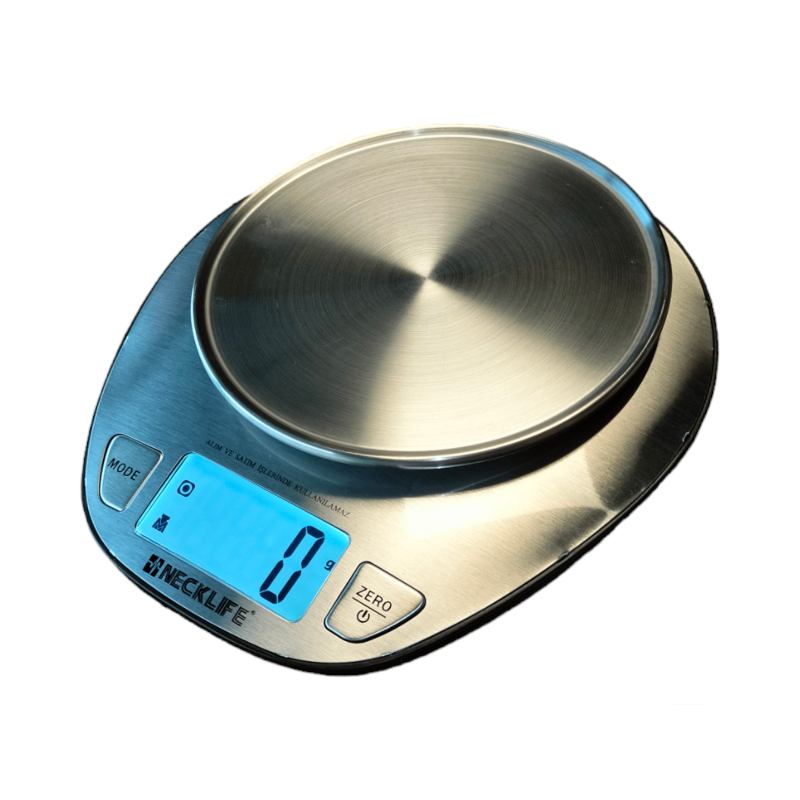 NECKLIFE EK4352H 5 kg LCD mutfak terazisi, ayrılabilir paslanmaz kefeli