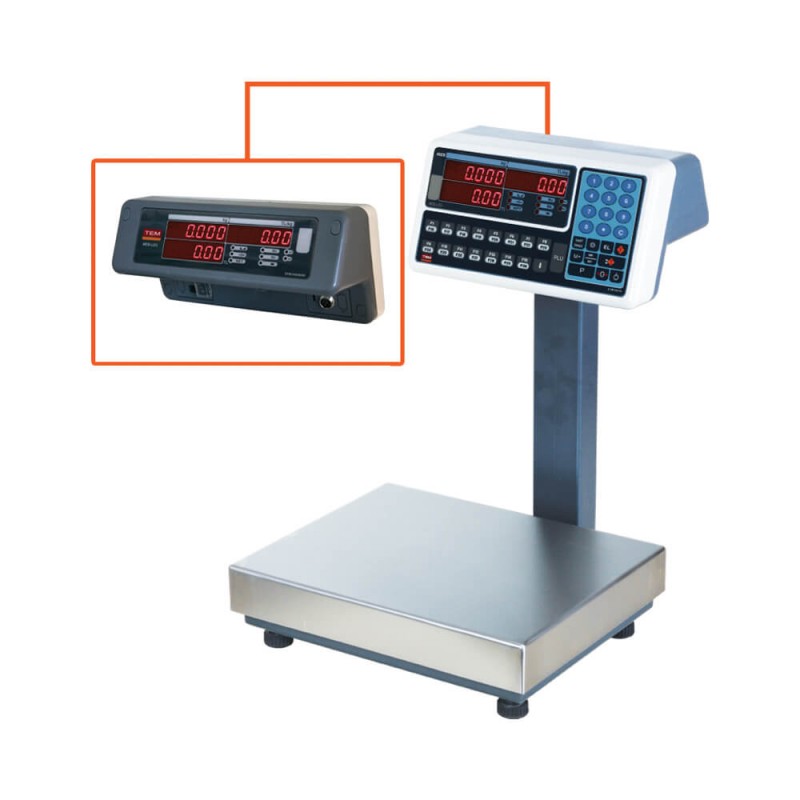 TEM MEB LED fiyat hesaplamalı baskül 15–120 kg, balıkçı ve market kullanımı