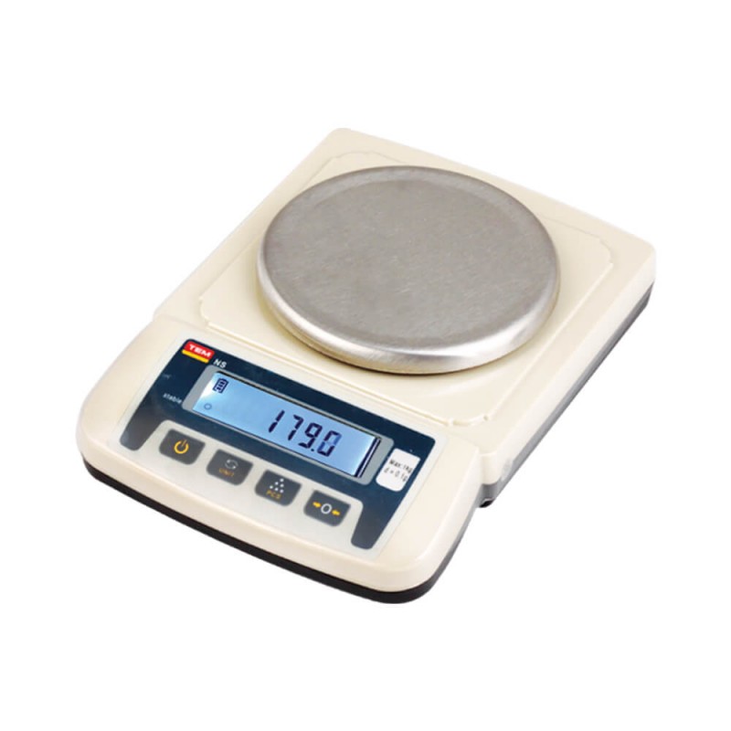 TEM NS 1.200 hassas terazi 1200 g 0,1 g, LCD ekranlı, paslanmaz kefe