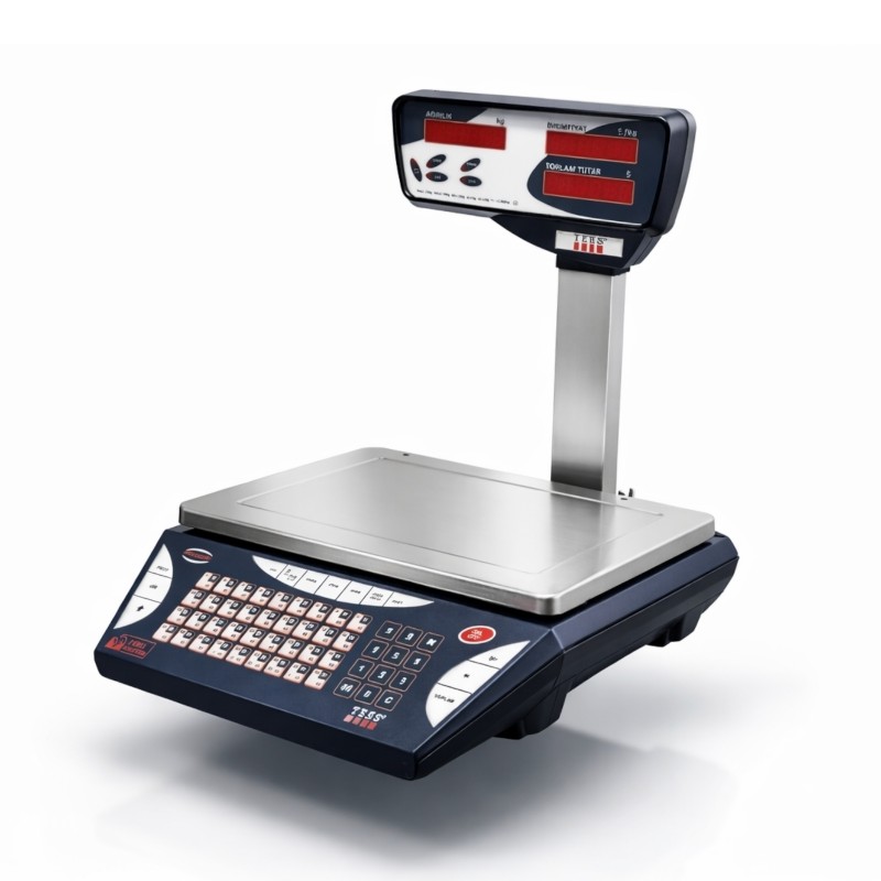 TESS MT Serisi Fiyat Hesaplamalı Terazi (3/6/15/30 kg) market tezgahında kullanım