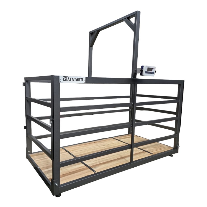Ata EMR ahşap tabanlı büyükbaş hayvan baskülü 95×195 cm 1–2 ton