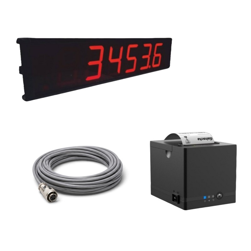 Ata EMR+ uyumlu kablolu P10 harici gösterge ve 80 mm termal yazıcı paketi