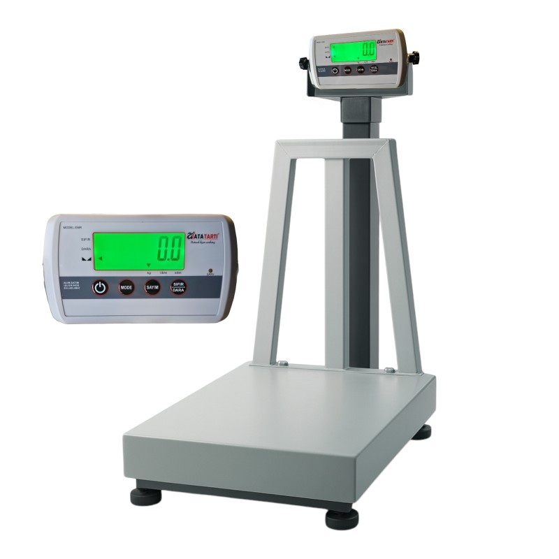Ata Tartı Ata-EMR 600 kg 80×90 cm ekstra geniş platformlu LCD ekranlı endüstriyel tartım baskülü