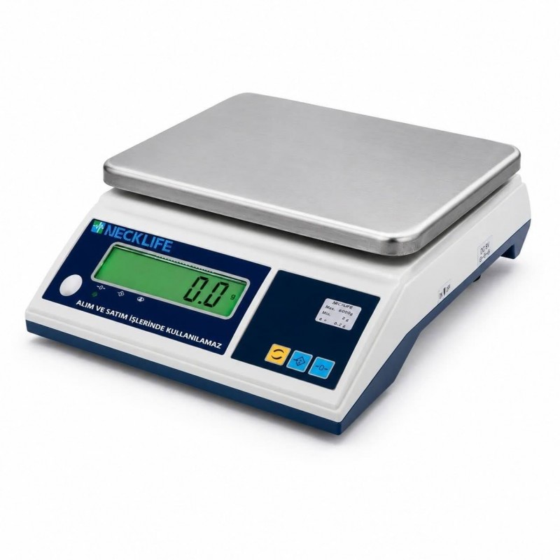 NECKLIFE JZC-TSC LCD ekranlı, geniş kefeli 30 kg 0.1 g tartım ve sayım terazisi
