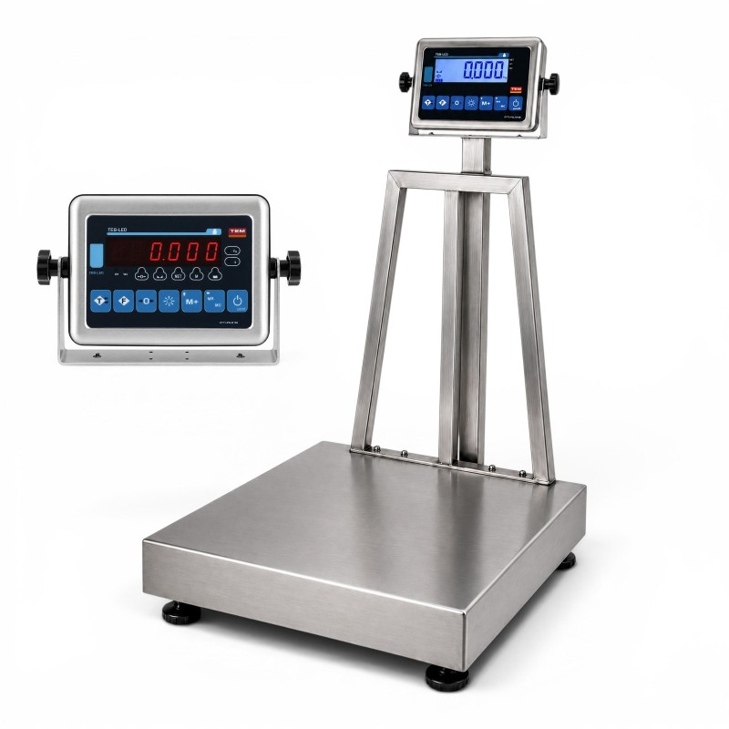 TEM M onaylı 80×90 cm geniş platformlu paslanmaz baskül ve paslanmaz load cell