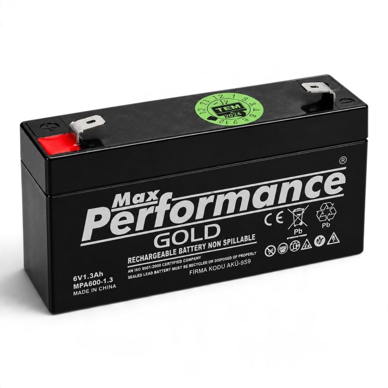 TEM 6 V 1,3 Ah Terazi Aküsü şarj edilebilir kuru akü