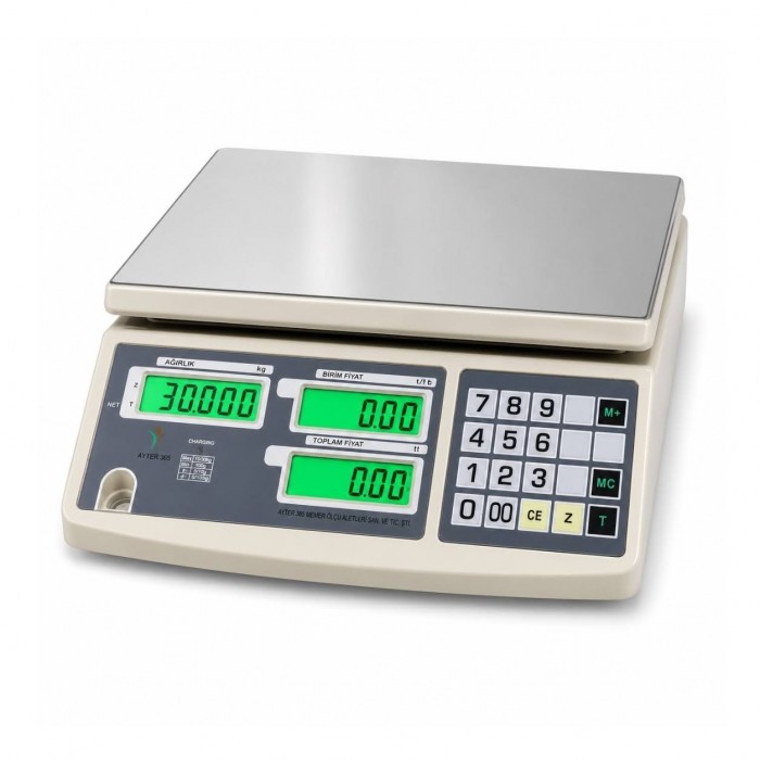Ayter 30S Fiyat Hesaplamalı Terazi 30 kg / 10 g