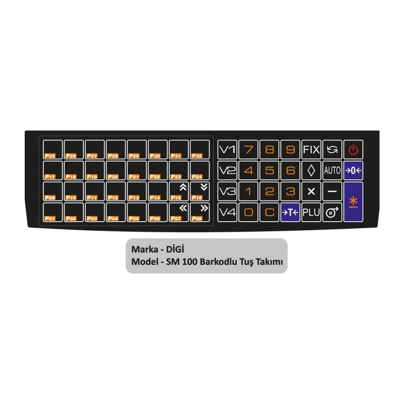 Digi Sm 100 Barkodlu Tuş Takımı