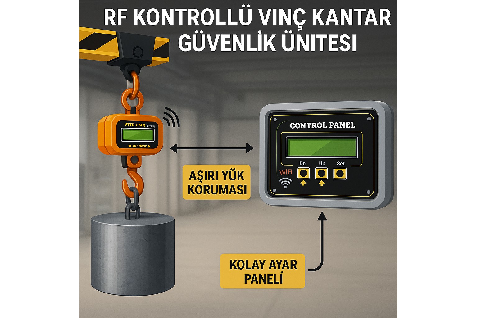 Vinç Kantarlarında Güvenlik: RF Kontrollü Aşırı Yük Koruma Sistemleri