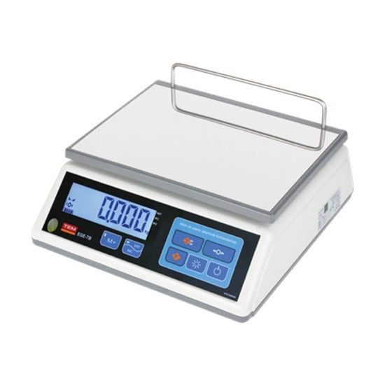 TEM EGE NT Serisi LCD Tartım Terazisi – 23×30 cm paslanmaz kefe, M+ & MR, arka aydınlatmalı LCD