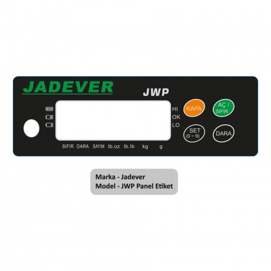Jadever Jwp Panel Etiket