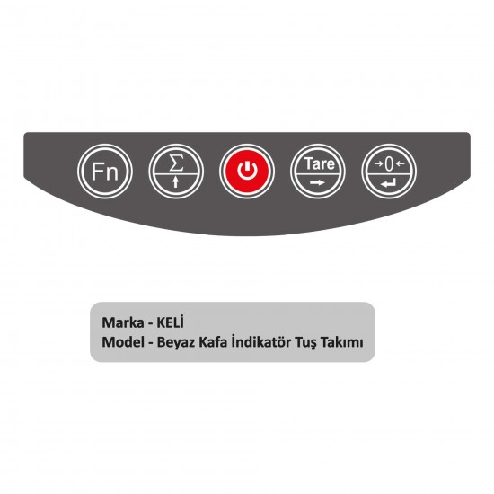 Keli Beyaz Kafa İndikatör Tuş Takımı