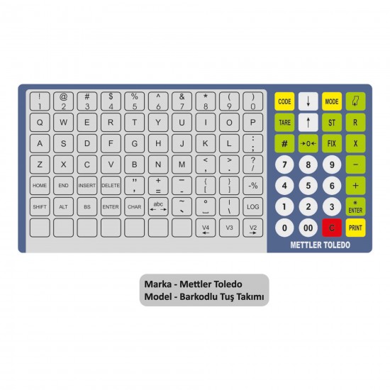 Mettler Toledo Barkodlu Tuş Takımı