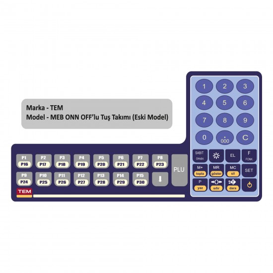 Tem Meb On Off'lu Tuş Takımı (Eski Model)