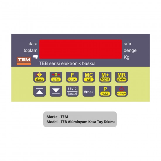Tem Teb Aluminyum Kasa Tuş Takımı