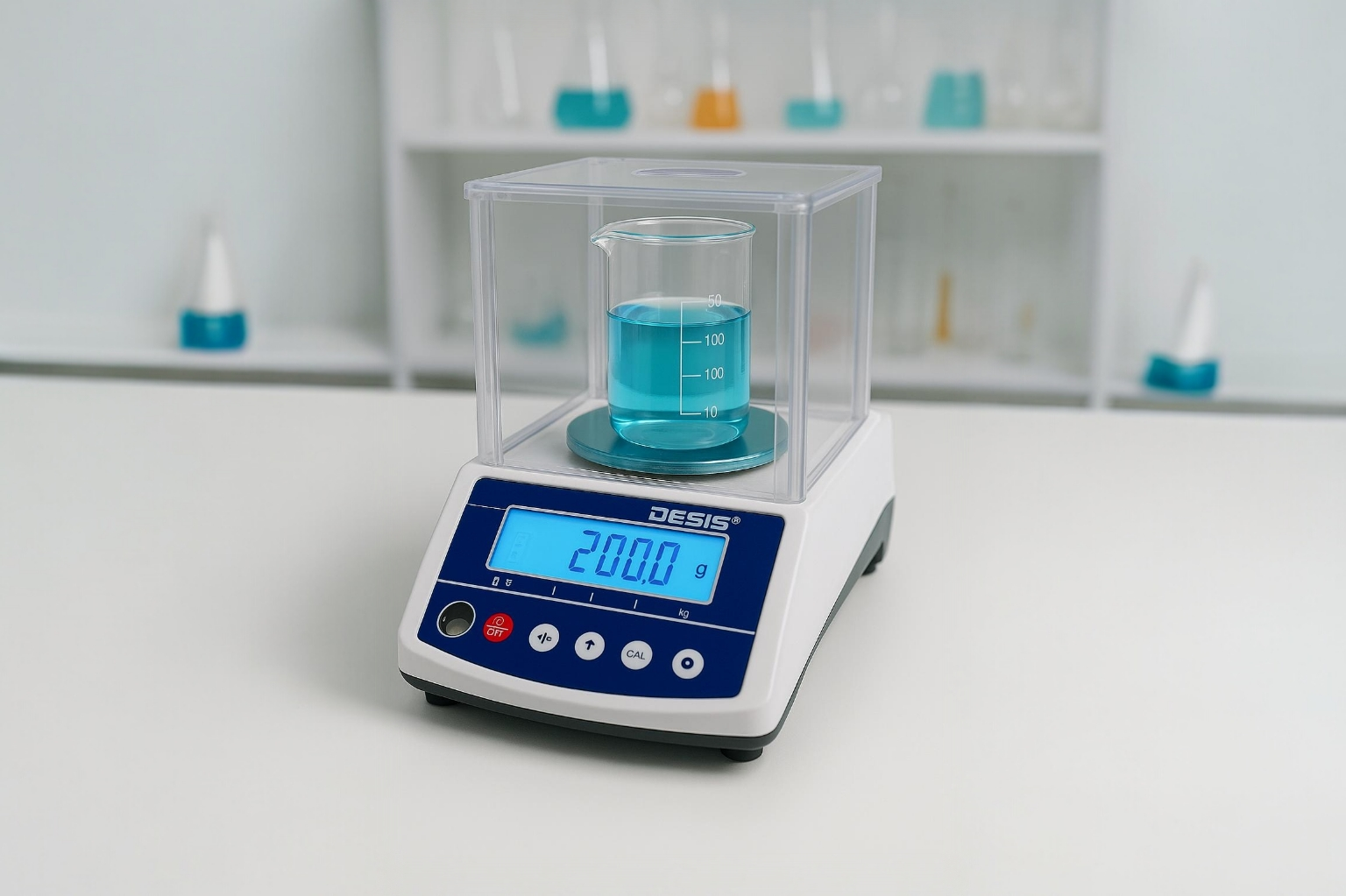 Desis BTU kabinli eczane terazisi 0.01g hassas laboratuvar terazisi